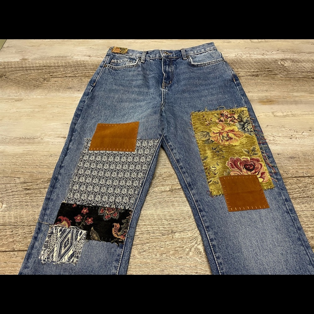FP We The Free High Rise Cropped Boho Jeans 29